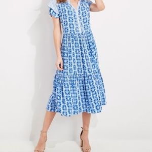 NWT Vineyard Vines Geo Newport Blue Dress